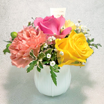 陶器フラワーアレンジメントM（ミックス）